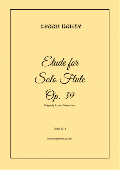 Etude for Solo Alto Saxophone OP.39