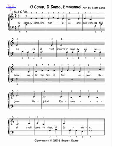 O Come, O Come Emmanuel (First Year Piano Students)