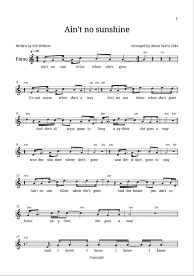 Ain't No Sunshine