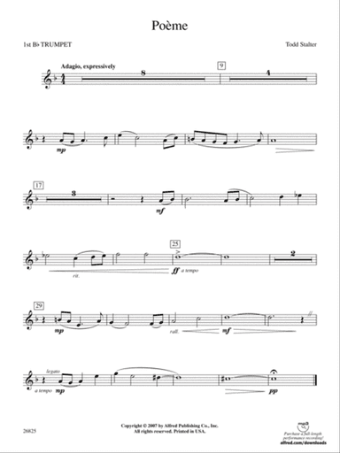 Poeme: 1st B-flat Trumpet