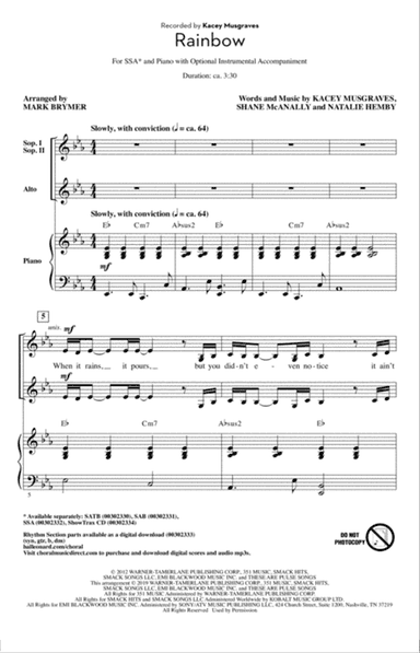 Rainbow (arr. Mark Brymer)