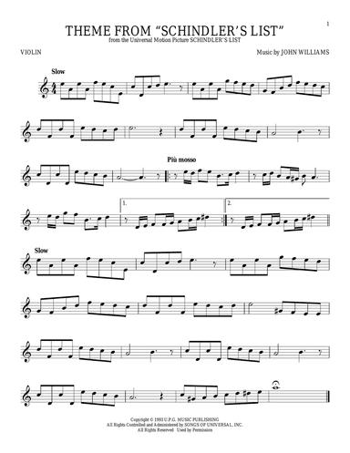 Theme From Schindler's List