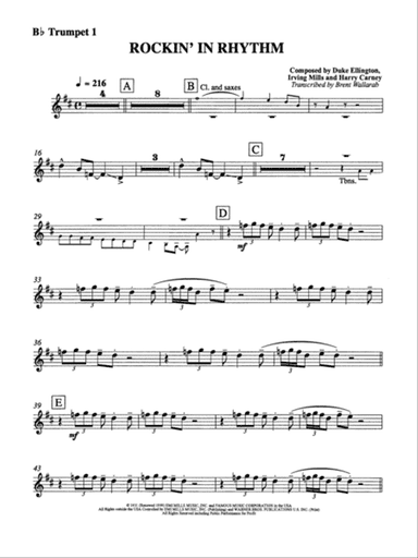 Rockin' in Rhythm: 1st B-flat Trumpet