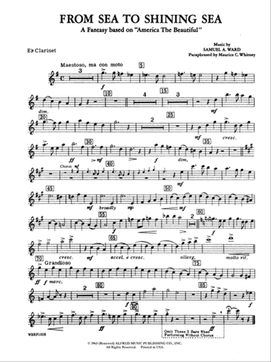 From Sea to Shining Sea (A Fantasy Based on "America the Beautiful"): E-flat Soprano Clarinet