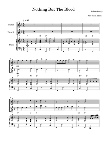 Nothing But The Blood (Flute Duet with Piano)