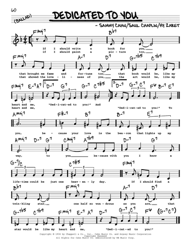 Dedicated To You (Low Voice)