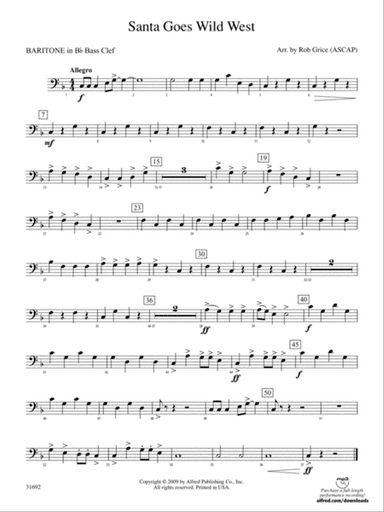 Santa Goes Wild West: (wp) B-flat Baritone B.C.