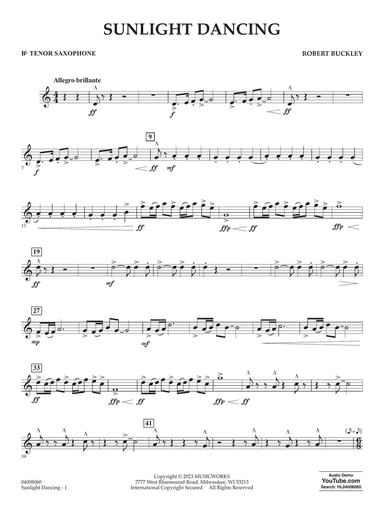 Sunlight Dancing - Bb Tenor Saxophone