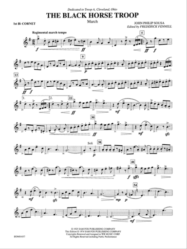 Black Horse Troop: 1st B-flat Cornet