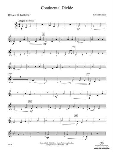 Continental Divide: (wp) B-flat Tuba T.C.