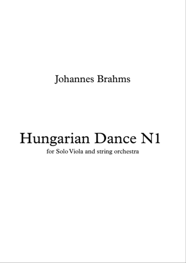 J.Brahms "Hungarian Dance" N1 for viola and string orchestra