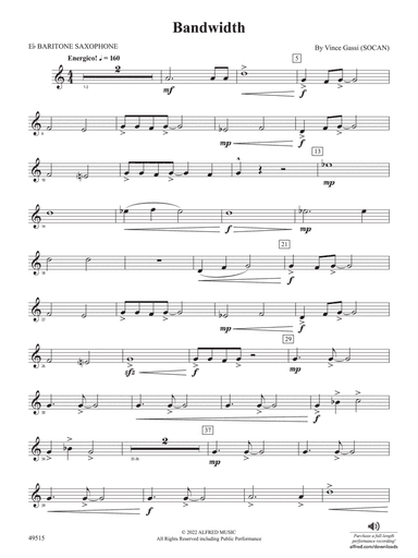 Bandwidth: E-flat Baritone Saxophone