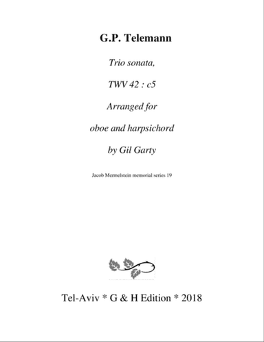 Trio sonata, oboe, viola, continuo, TWV 42: c5, C minor (arrangement for oboe and harpichord)