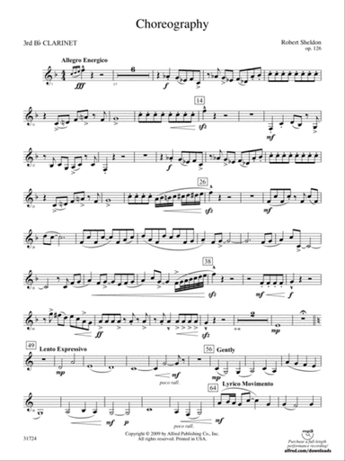 Choreography: 3rd B-flat Clarinet