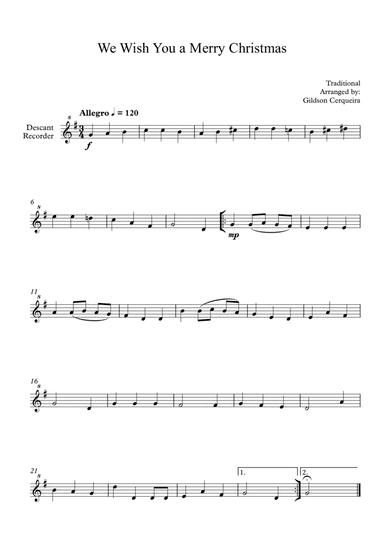 We Wish You a Merry Christmas