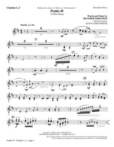 Psalm 45 - Bb Clarinet 1,2