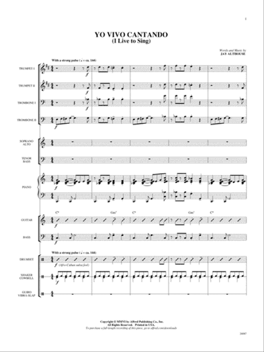 Yo Vivo Cantando (I Live to Sing): Score