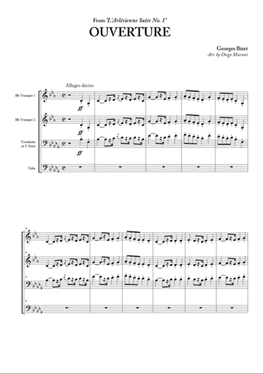 "L'Arlesienne Suite No. 1" for Brass Quartet