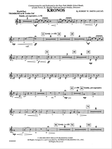 Kronos: (wp) 1st B-flat Trombone T.C.