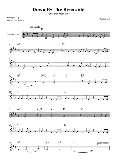 Down By The Riverside (For French Horn)