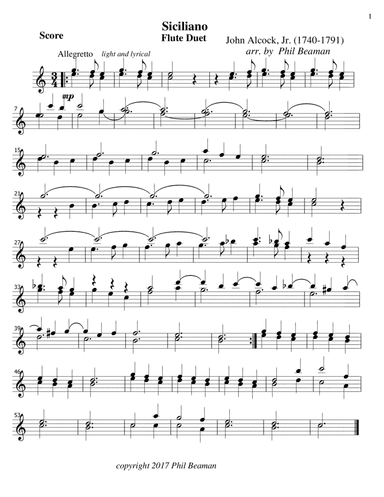 Siciliano - Flute Duet