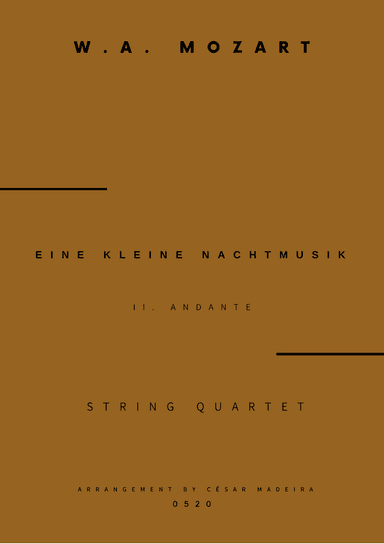 Eine Kleine Nachtmusik (2 mov.) - String Quartet (Full Score and Parts)