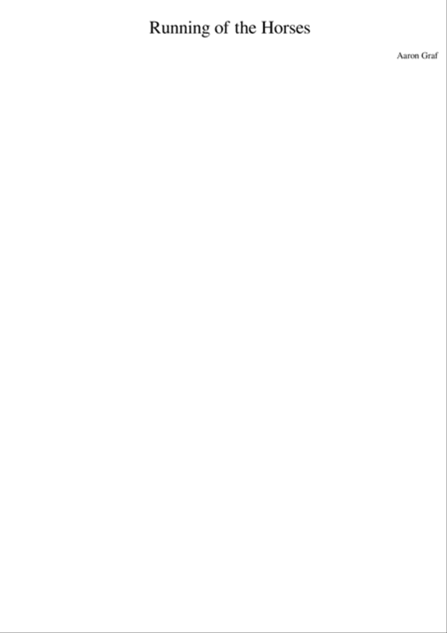 Running of the Horses