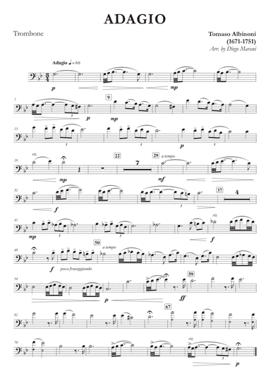 Albinoni's Adagio for Trombone and Piano