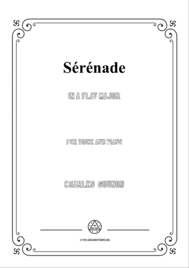 Gounod-Sérénade in A flat Major,for Voice and Piano
