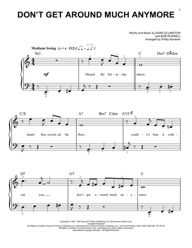 Don't Get Around Much Anymore (arr. Phillip Keveren)