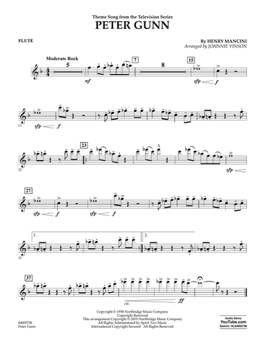 Peter Gunn (arr. Johnnie Vinson) - Flute