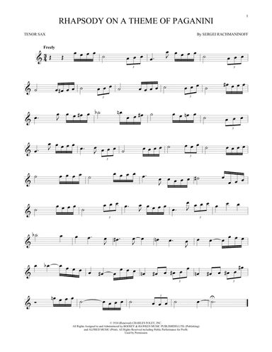 Rhapsody On A Theme Of Paganini