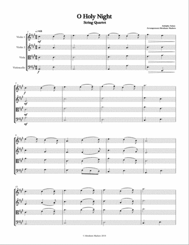 O Holy Night String Quartet-Two Tonalities