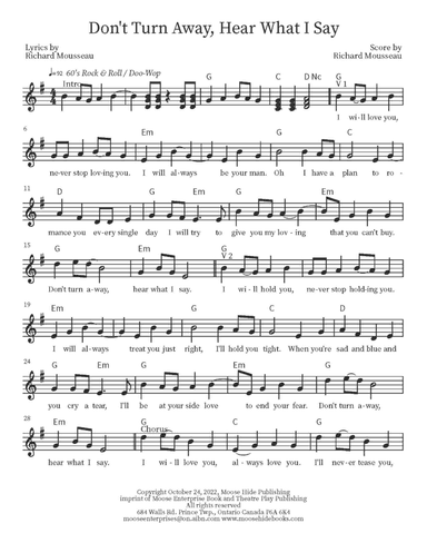 Don't Turn Away, Hear What I Say