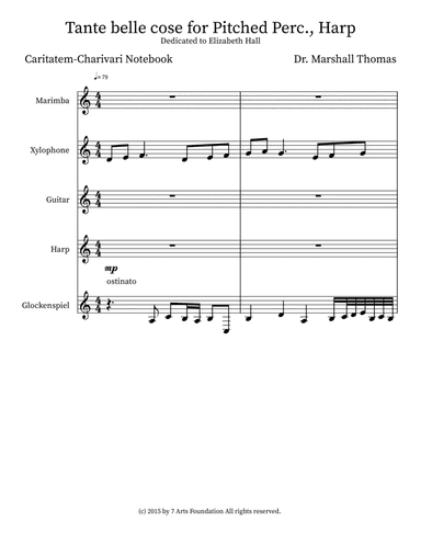 Tante belle cose for Pitched Perc., Harp