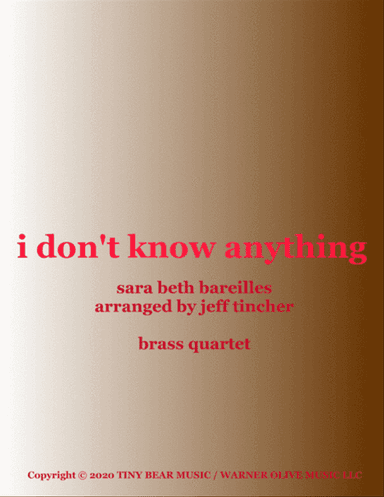 I Don't Know Anything