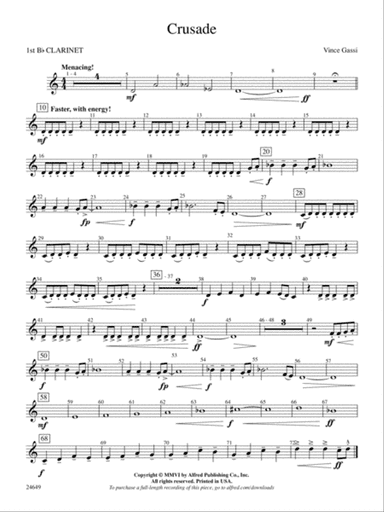 Crusade: 1st B-flat Clarinet