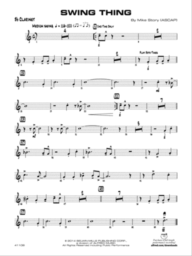 Swing Thing: 1st B-flat Clarinet