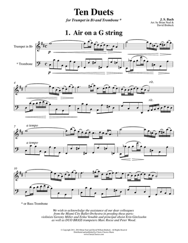 Ten Duets for Trumpet in C & Trombone