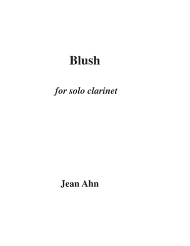Blush for clarinet