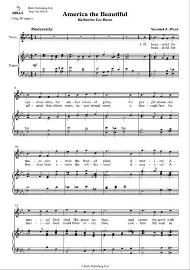 America the Beautiful (E-flat Major)