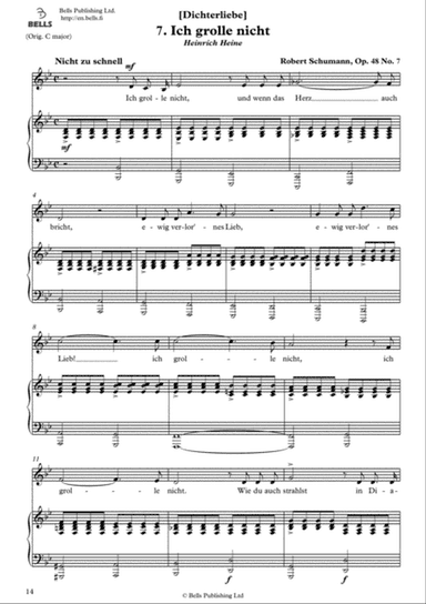 Ich grolle nicht, Op. 48 No. 7 (B-flat Major)