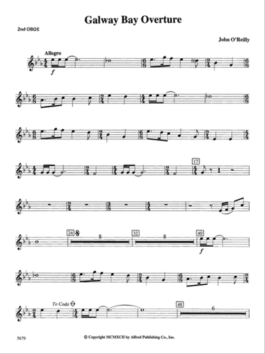 Galway Bay Overture: 2nd Oboe