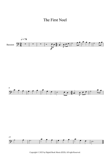 The First Noel (Bassoon)