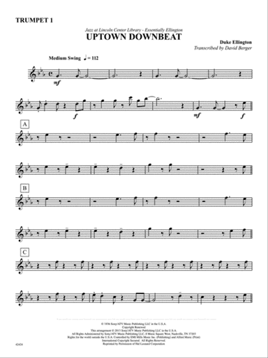 Uptown Downbeat: 1st B-flat Trumpet