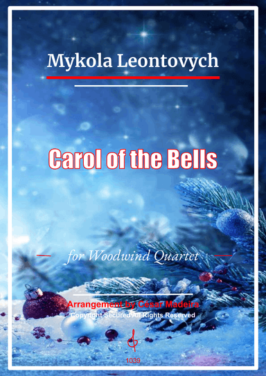 Carol Of The Bells - Woodwind Quartet (Full Score and Parts)