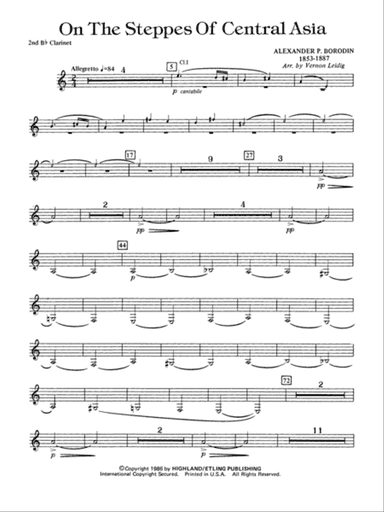 On the Steppes of Central Asia: 2nd B-flat Clarinet