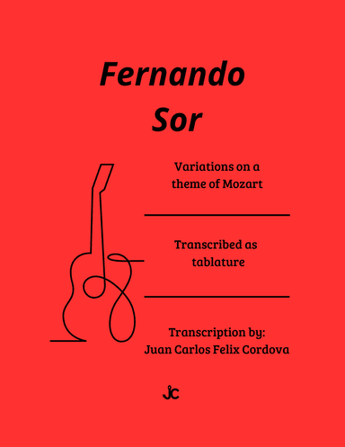 Variations on a theme of Mozart, Op. 9 (Tab)