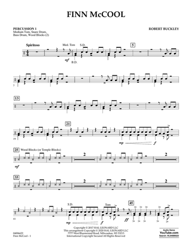 Finn McCool - Percussion 1