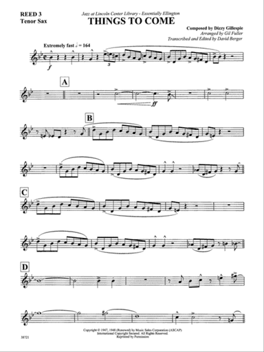 Things to Come: B-flat Tenor Saxophone